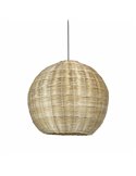 Lámpara de techo colgante NATURAL L, Ø70cm, estilo rústico, mimbre claro/oscuro, E27 15W