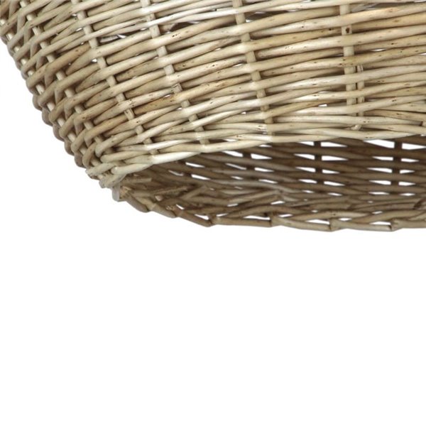 Lámpara de techo colgante NATURAL L, Ø70cm, estilo rústico, mimbre claro/oscuro, E27 15W