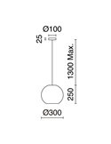 Lámpara de techo exterior colgante NATURAL S, Ø30cm, estilo rústico, mimbre claro/oscuro, E27 15W, IP65
