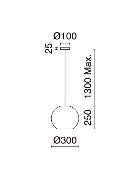 Lámpara de techo exterior colgante NATURAL S, Ø30cm, estilo rústico, mimbre claro/oscuro, E27 15W, IP65
