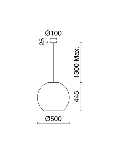 Suspension d'extérieur NATURAL M, Ø50 cm, style rustique, osier clair/foncé, E27 15 W, IP65