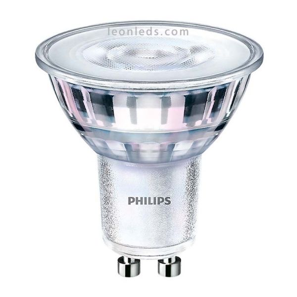 Bombilla LED Philips GU10 de Cristal | Bombilla Halógena LED Philips CorePro LEDspot MV | LeonLeds Iluminación