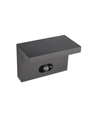 Aplique LED solar, con sensor de movimiento BLYDE 5W 700lm, 2300 - 4000K IP44 Antracita