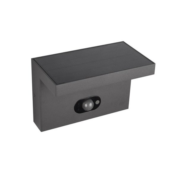 Aplique LED solar, con sensor de movimiento BLYDE 5W 700lm, 2300 - 4000K IP44 Antracita
