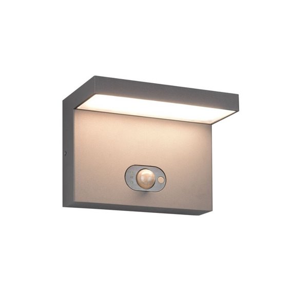 Aplique LED solar, con sensor de movimiento BLYDE 5W 700lm, 2300 - 4000K IP44 Antracita