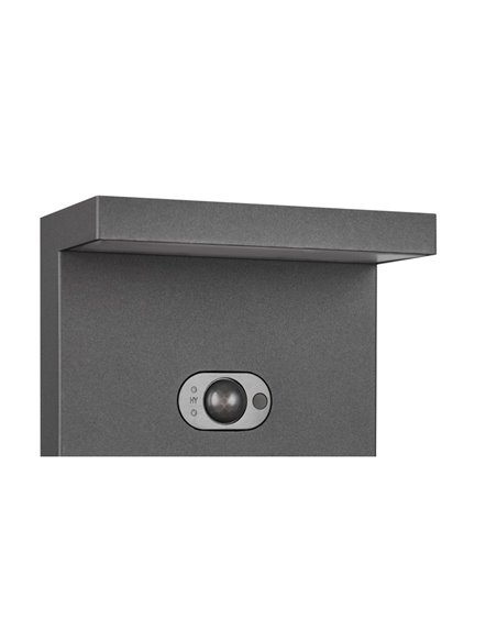 Aplique LED solar, con sensor de movimiento BLYDE 5W 700lm, 2300 - 4000K IP44 Antracita