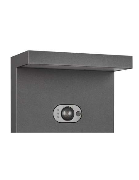 Borne solaire LED BLYDE 60 cm, détecteur de mouvement et batterie rechargeable, 5 W, 700 lm, 2 300-4 000 K, IP44