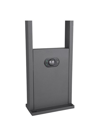 Baliza LED exterior MALAWI con sensor de movimiento, regulable,  5W 700lm, 2300 - 4000K IP44 Antracita