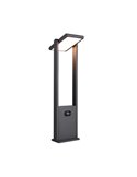 Baliza LED exterior MALAWI con sensor de movimiento, regulable,  5W 700lm, 2300 - 4000K IP44 Antracita