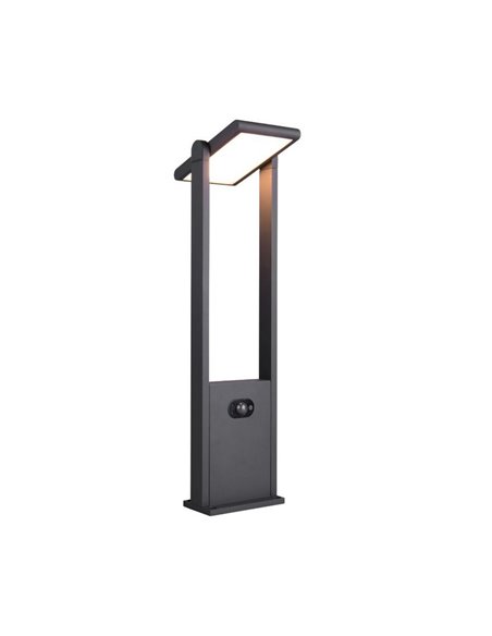 Baliza LED exterior MALAWI con sensor de movimiento, regulable,  5W 700lm, 2300 - 4000K IP44 Antracita