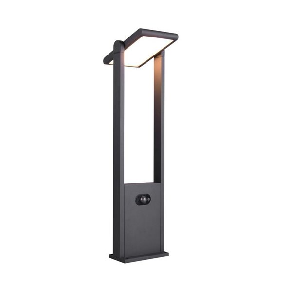 Baliza LED exterior MALAWI con sensor de movimiento, regulable,  5W 700lm, 2300 - 4000K IP44 Antracita