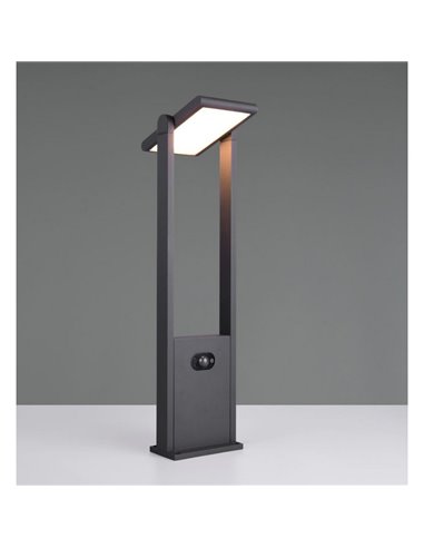 Baliza LED exterior MALAWI con sensor de movimiento, regulable,  5W 700lm, 2300 - 4000K IP44 Antracita