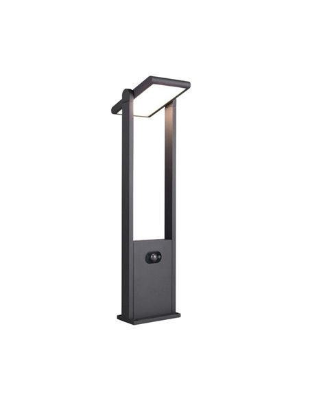 Baliza LED exterior MALAWI con sensor de movimiento, regulable,  5W 700lm, 2300 - 4000K IP44 Antracita