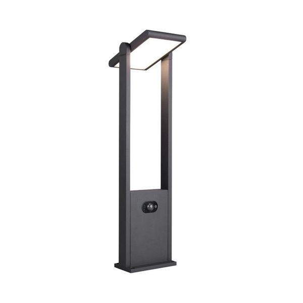 Baliza LED exterior MALAWI con sensor de movimiento, regulable,  5W 700lm, 2300 - 4000K IP44 Antracita