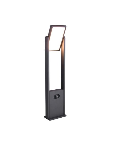 Baliza LED exterior MALAWI con sensor de movimiento, regulable,  5W 700lm, 2300 - 4000K IP44 Antracita