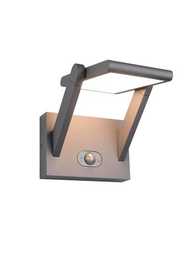 Aplique solar exterior LED MALAWI, sensor de movimiento  5W 700lm, 2300 - 4000K IP44 Antracita