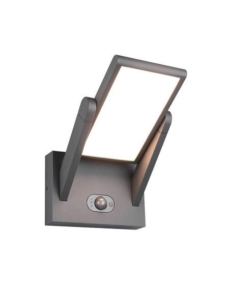 Aplique solar exterior LED MALAWI, sensor de movimiento  5W 700lm, 2300 - 4000K IP44 Antracita