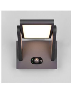 Luminária de parede solar LED para exterior Malawi, sensor de movimento, 5 W, 700 lm, 2300 - 4000 K, IP44, antracite 2