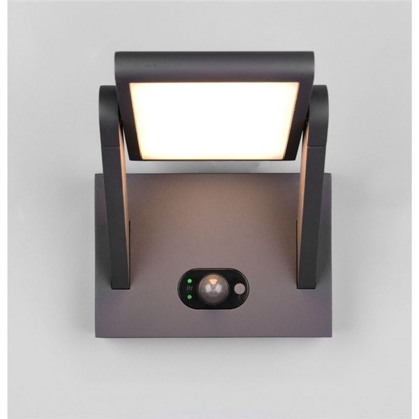 Aplique solar exterior LED MALAWI, sensor de movimiento  5W 700lm, 2300 - 4000K IP44 Antracita