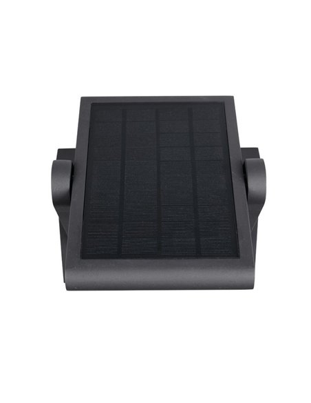 Luminária de parede solar LED para exterior Malawi, sensor de movimento, 5 W, 700 lm, 2300 - 4000 K, IP44, antracite