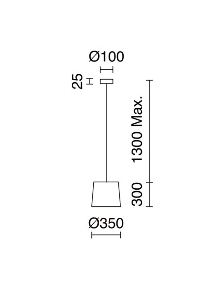 Luminária de teto THAIS S Ø35cm, estilo rústico de ráfia balinês, E27 máx. 15W (não incl.), IP20