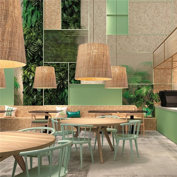 Lámpara de techo THAIS S Ø35cm, estilo rústico de rafia bali, E27 max 15W (no incl.), IP20