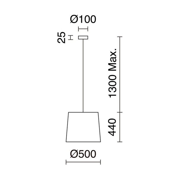 Lámpara de techo THAIS M Ø50cm, estilo rústico de rafia bali, E27 max 15W (no incl.), IP20