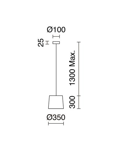 Luminária de teto para área externa THAIS S Ø35cm, estilo rústico de ráfia balinês, exceto lâmpada E27 máx. 15W, IP65