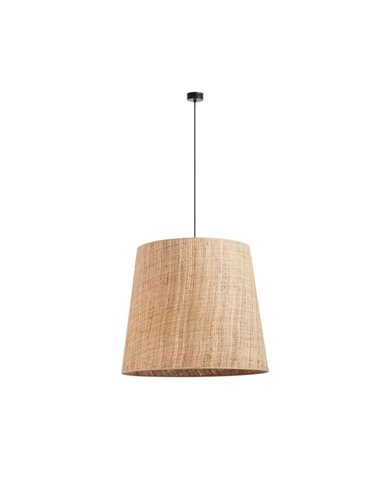 Lámpara de techo exterior THAIS L Ø70cm, estilo rústico de rafia bali, bombilla excl E27 max 15W, IP67