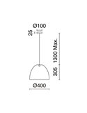 Lámpara de techo VIETNAM S Ø40cm, estilo rústico de mimbre claro/oscuro, E27 max 15W (no incl.), IP20