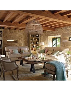 Luminária de teto VIETNAM S Ø40cm, estilo rústico de vime claro/escuro, E27 máx. 15W (não incluída), IP20 2