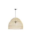 Lámpara de techo VIETNAM XL Ø80cm, estilo rústico de mimbre claro/oscuro, E27 15W (no incl.), IP20