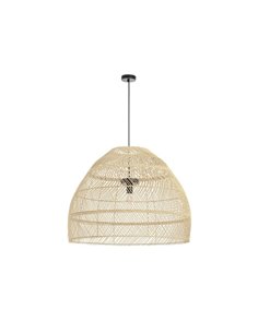 Lámpara de techo VIETNAM XL Ø80cm, estilo rústico de mimbre claro/oscuro, E27 15W (no incl.), IP20