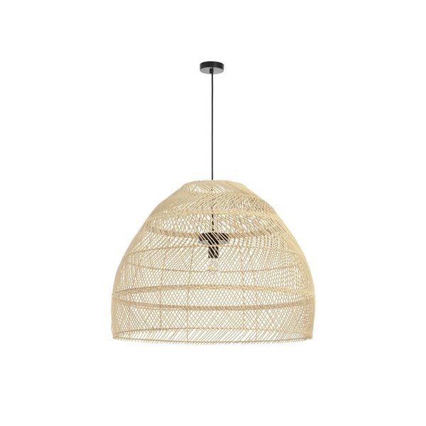 Lámpara de techo VIETNAM XL Ø80cm, estilo rústico de mimbre claro/oscuro, E27 15W (no incl.), IP20