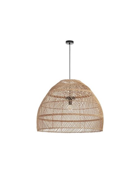 Lámpara de techo VIETNAM XL Ø80cm, estilo rústico de mimbre claro/oscuro, E27 15W (no incl.), IP20