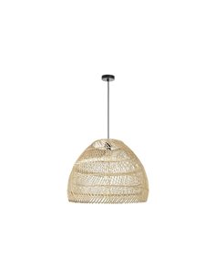 Lámpara de techo exterior VIETNAM S Ø40cm, estilo rústico, mimbre claro/oscuro, E27 15W, IP65