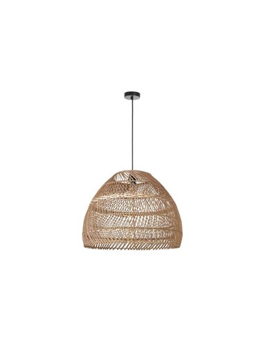 Lámpara de techo exterior VIETNAM S Ø40cm, estilo rústico, mimbre claro/oscuro, E27 15W, IP65