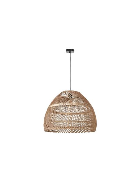 Lámpara de techo exterior VIETNAM S Ø40cm, estilo rústico, mimbre claro/oscuro, E27 15W, IP65
