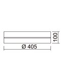 Plafón de techo LED VINYL M Ø405mm, 30W 3316lm, 3000K, IP40, distintos acabados