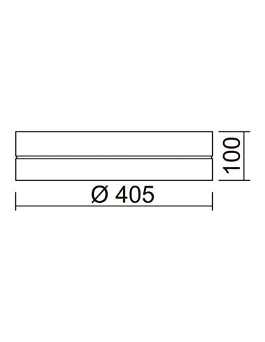 Plafón de techo LED VINYL M Ø405mm, 30W 3316lm, 3000K, IP40, distintos acabados
