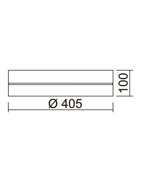 Plafón de techo LED VINYL M Ø405mm, 30W 3316lm, 3000K, IP40, distintos acabados