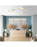 Plafón de techo LED VINYL M Ø405mm, 30W 3316lm, 3000K, IP40, distintos acabados