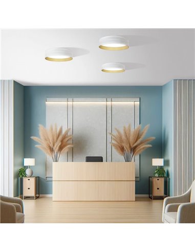 Luminária de teto LED VINYL M Ø405mm, 30W 3316lm, 3000K, IP40, diversos acabamentos