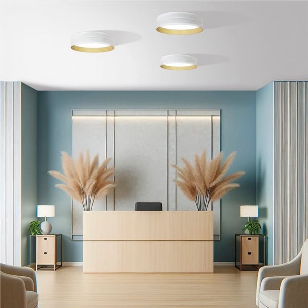 Luminária de teto LED VINYL M Ø405mm, 30W 3316lm, 3000K, IP40, diversos acabamentos