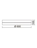 Plafón de techo LED VINYL L Ø600mm, 36W 3980lm, 3000K, IP40, distintos acabados