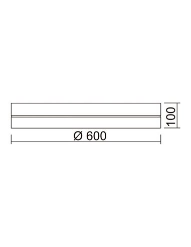 Plafón de techo LED VINYL L Ø600mm, 36W 3980lm, 3000K, IP40, distintos acabados