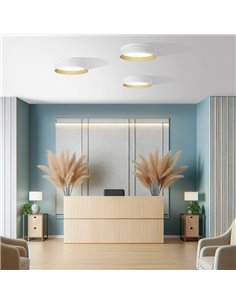 Plafón de techo LED VINYL L Ø600mm, 36W 3980lm, 3000K, IP40, distintos acabados 2