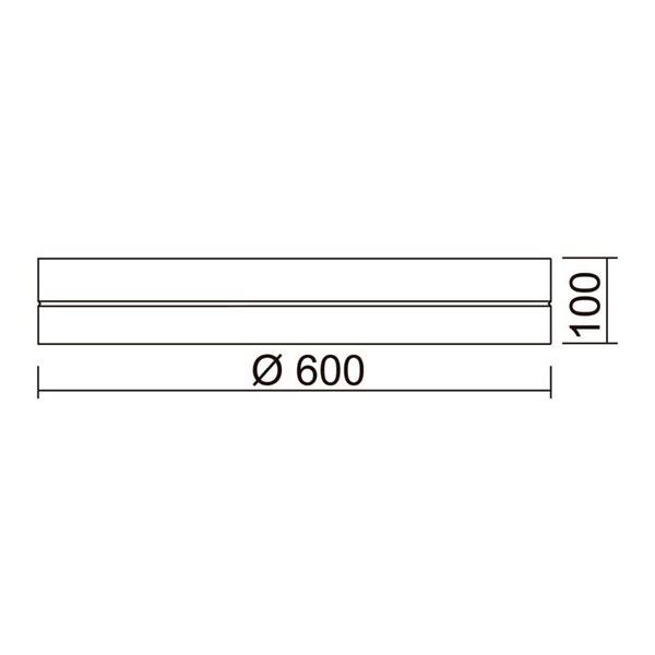 Plafonnier LED VINYL L Ø600mm, 36W 3980lm, 3000K, IP40, différentes finitions