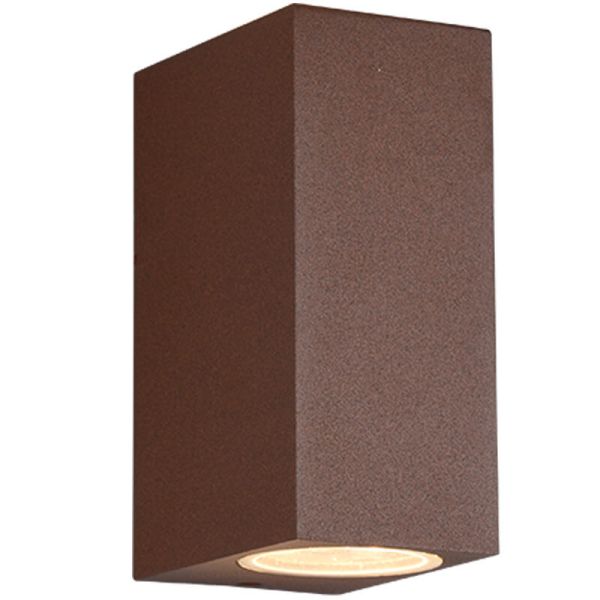 Aplique de pared rectangular para exterior Roya varios colores IP44 2xGU10 Trio Lighting