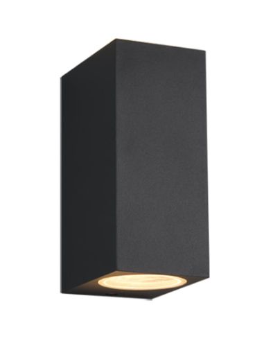 Aplique de pared LED rectangular para exterior Roya IP44 antracita Trio Lighting